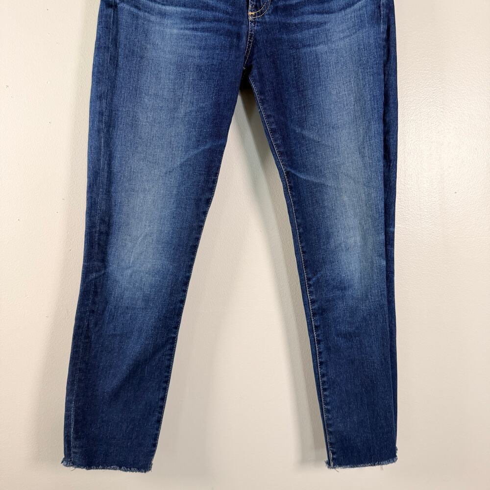 AG ED Denim The Prima Crop Jeans Cigarette Mid Rise Medium Wash Blue Size 26 - Picture 5 of 11